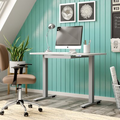 desk adjustable standing electric sabine height desks office wayfair tall deep inch extra wood furniture wide writing comm inches